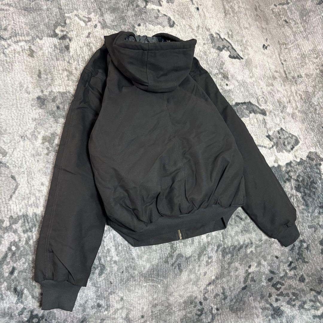 Carhartt フーディ Mサイズ キルティング レザーロゴ リワーク Y2K