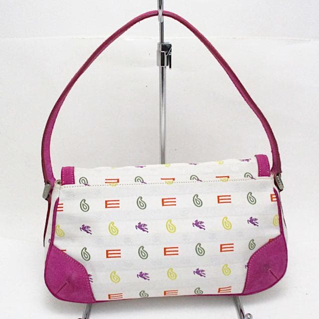チ*コ様 エトロ ETRO ハンドバッグ ジャガード ピンクパープル 美品