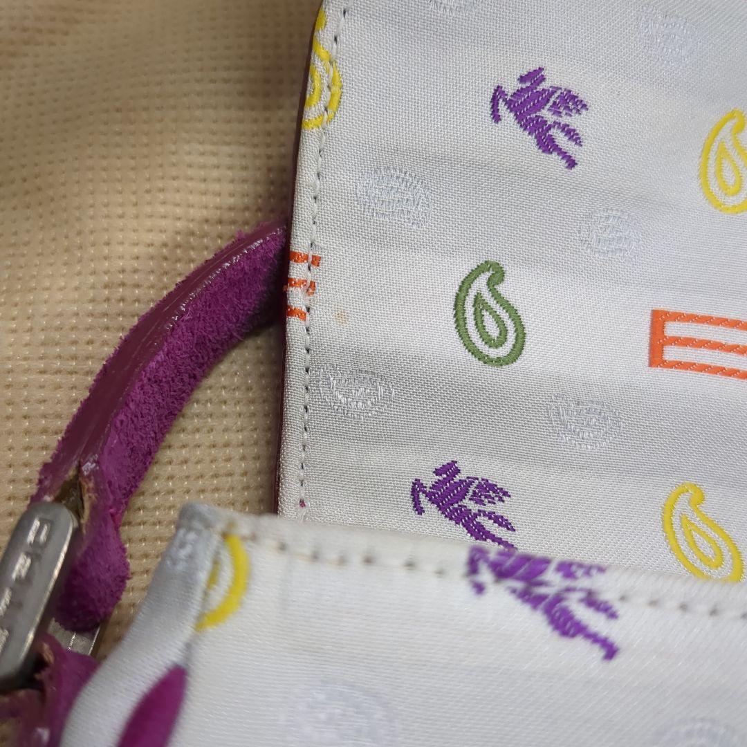 チ*コ様 エトロ ETRO ハンドバッグ ジャガード ピンクパープル 美品
