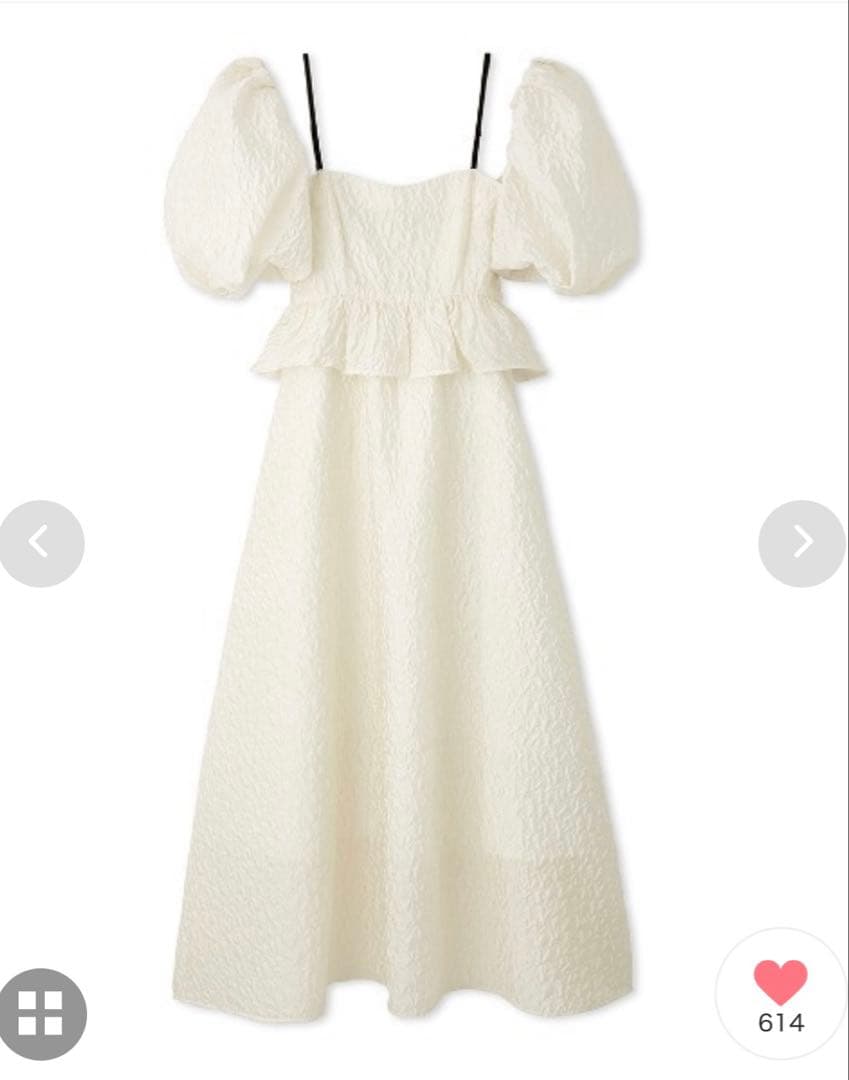 【❤︎】LILY BROWN 2WAYペプラムジャガードワンピース