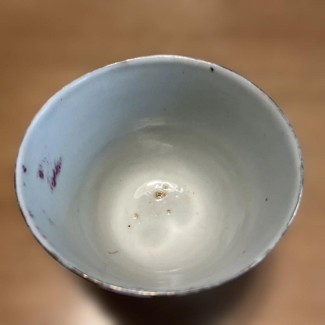 中国民国時代の茶碗 白地 赤絵 - メルカリ