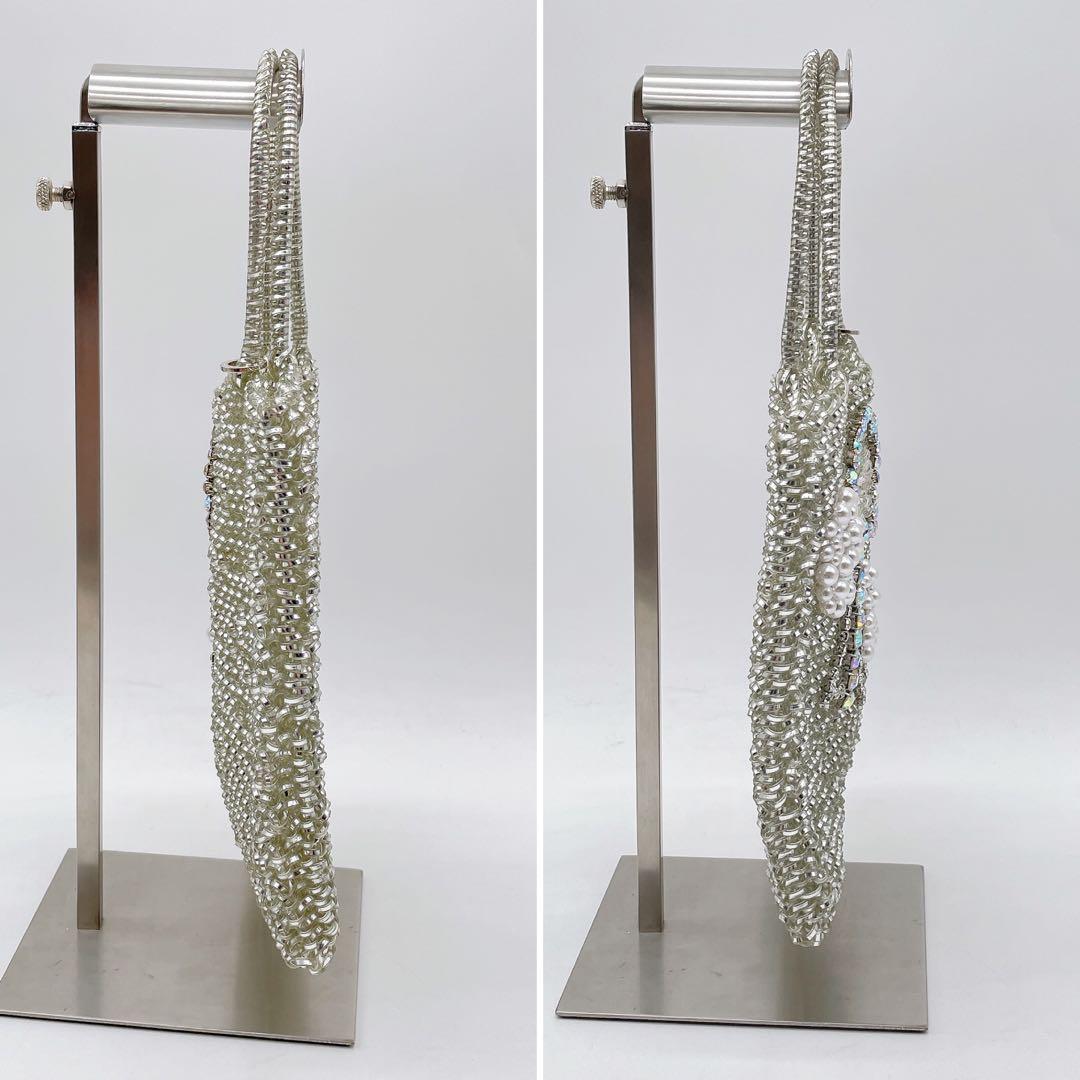 極美品✨【アンテプリマ】2wayワイヤーバッグ シルバーリボン ビジュー 保存袋