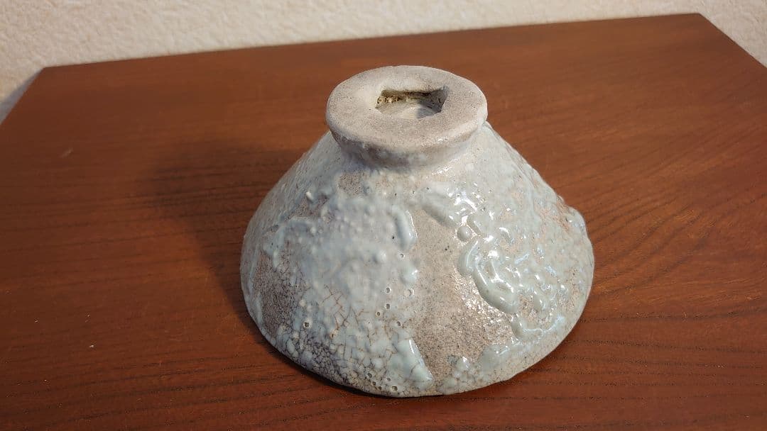 李朝　李朝茶碗　白釉　抹茶碗　朝鮮陶器　古玩　アンティーク李朝　１客