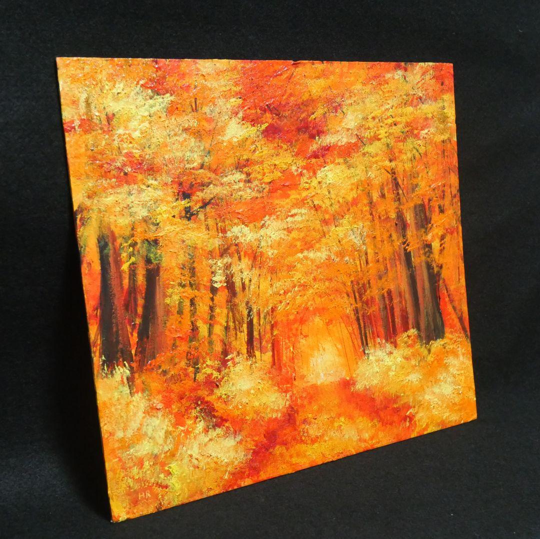 油絵 油彩 油彩画 絵 絵画【秋のトンネル】