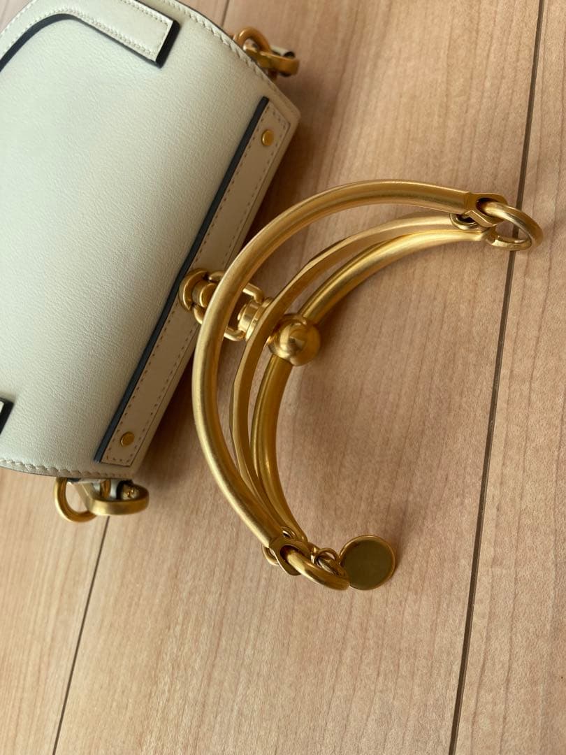 Chloe クロエ ナイル レザー 2WAYハンドバッグ ホワイト