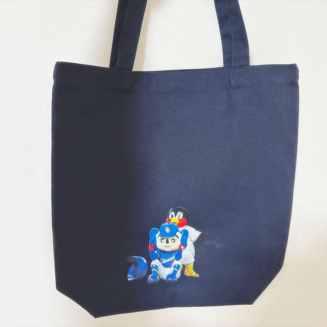ヤクルトスワローズ つば九郎 ドアラ 30周年記念 トートバッグ 紺色