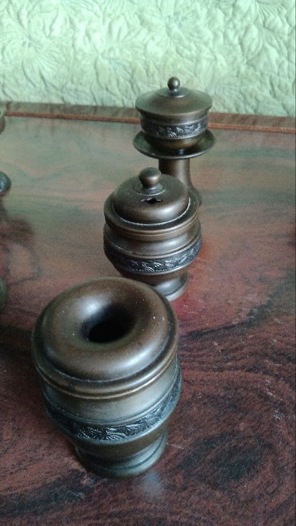 ブロンズ製骨董仏具12点セット