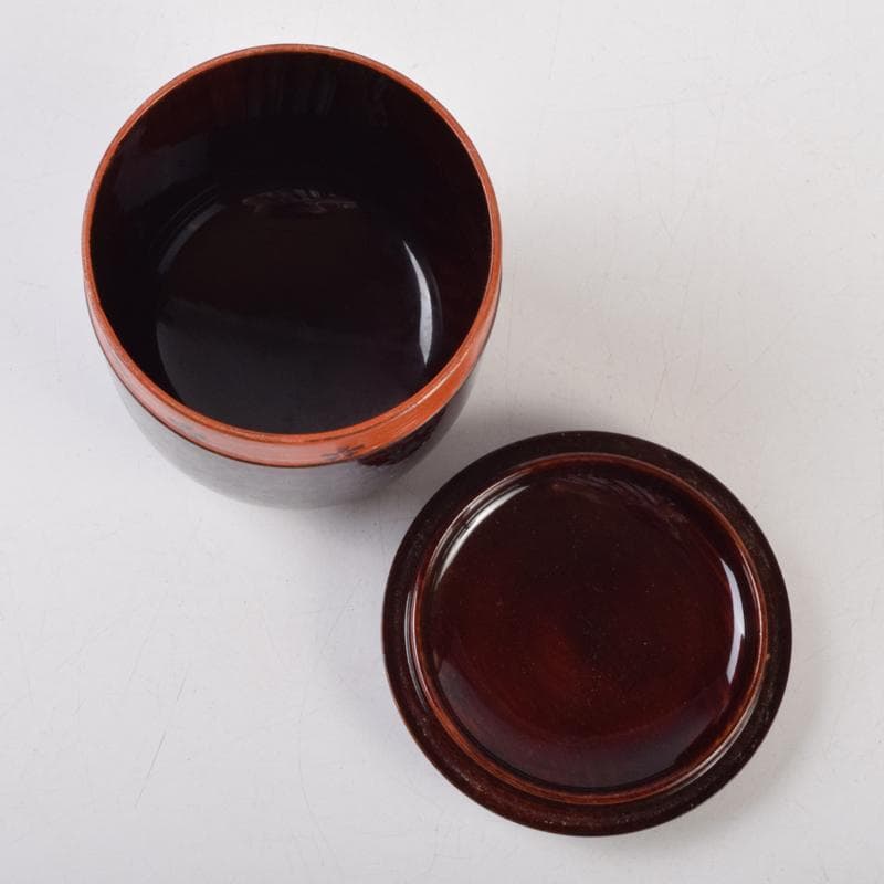 茶道具 中村香鳳作 夜桜蒔絵 珠光棗 共箱 V 9101