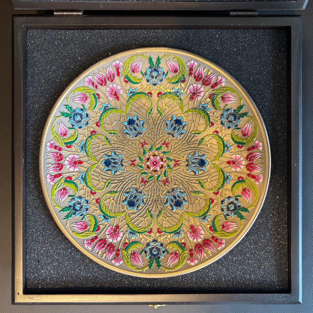 Paşabahçe(パシャバチェ) 装飾皿 24金レリーフ 限定品