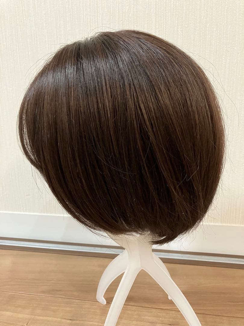 ブライトララ　人毛 ミックス　素肌ウィッグ　ショコラブラウン　医療用ウィッグ　M