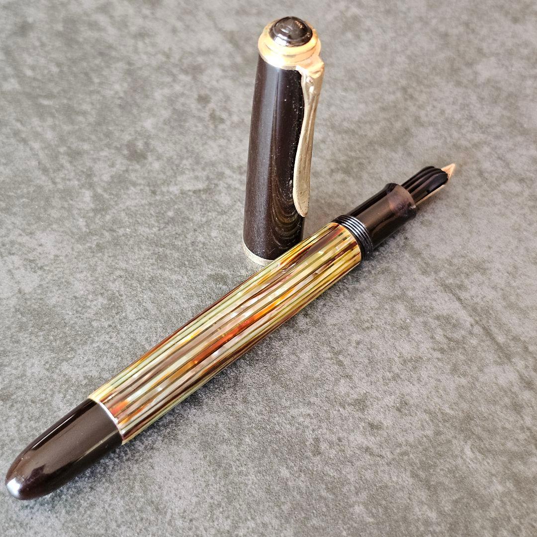 ペリカン万年筆400ヴィンテージ14金 茶縞 PELIKAN ペリカン 400 茶縞