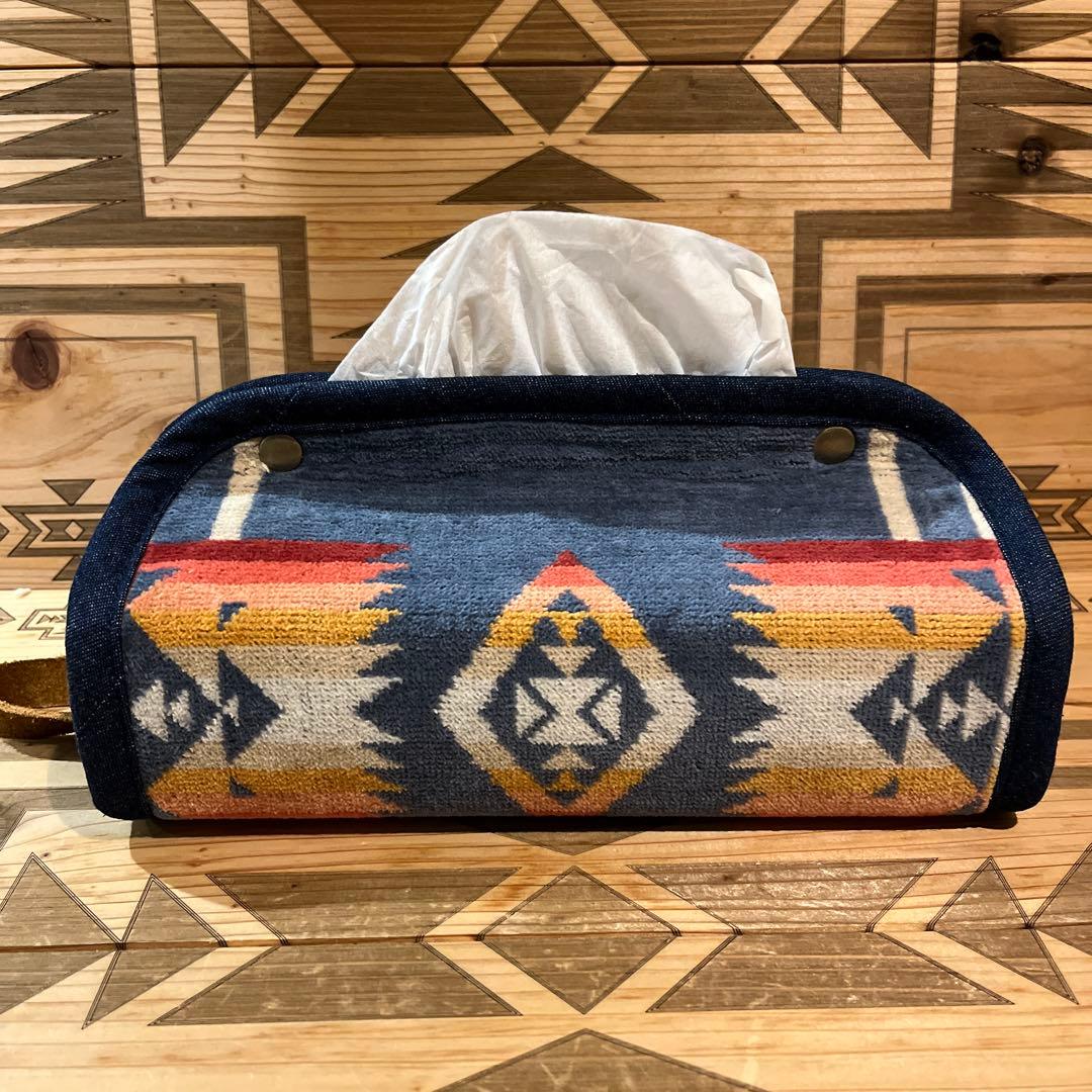 Leoページ ペンドルトン リメイク クッションカバー ティッシュカバー