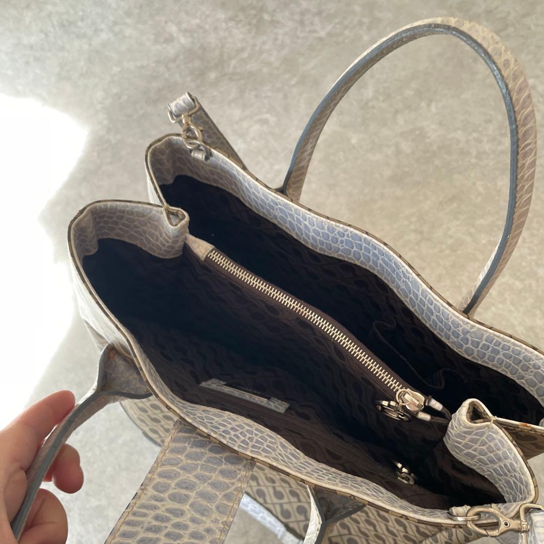 美品【希少】GHERARDINI ゲラルディーニ クロコ レザー トートバッグ