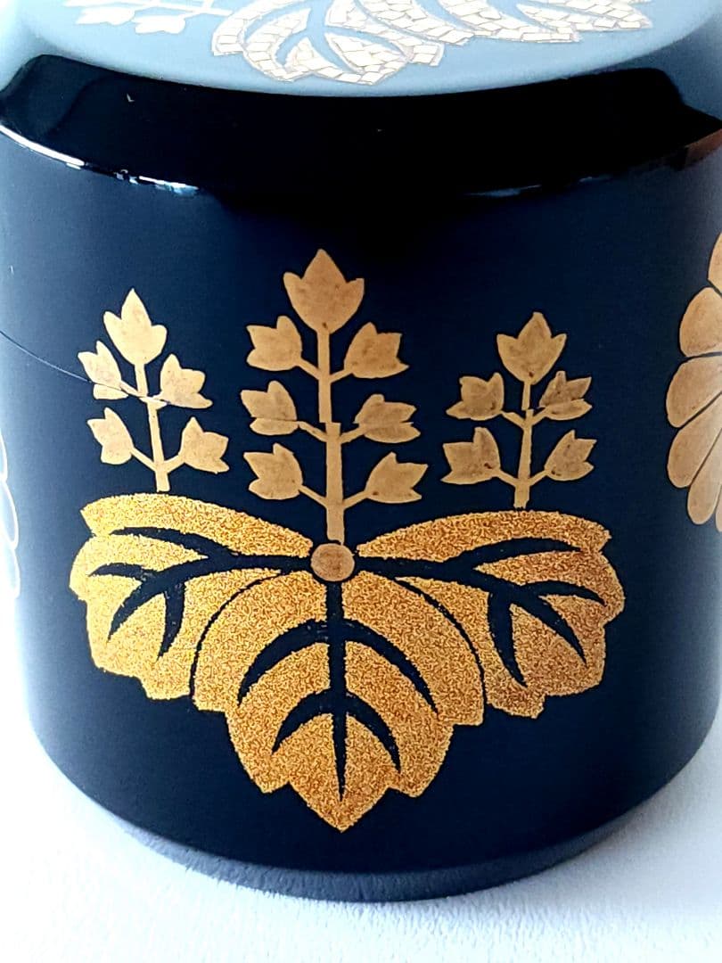 一后 一兆作 高台寺 棗 桐文/菊文 共箱 二重箱