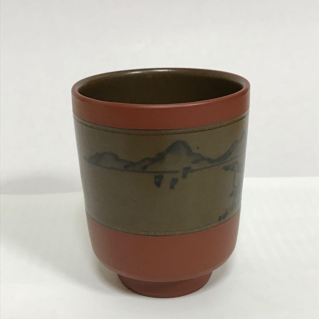 佐渡 無名異焼き 茶器セット湯呑み茶碗 5客 急須 1個 3代目伊藤