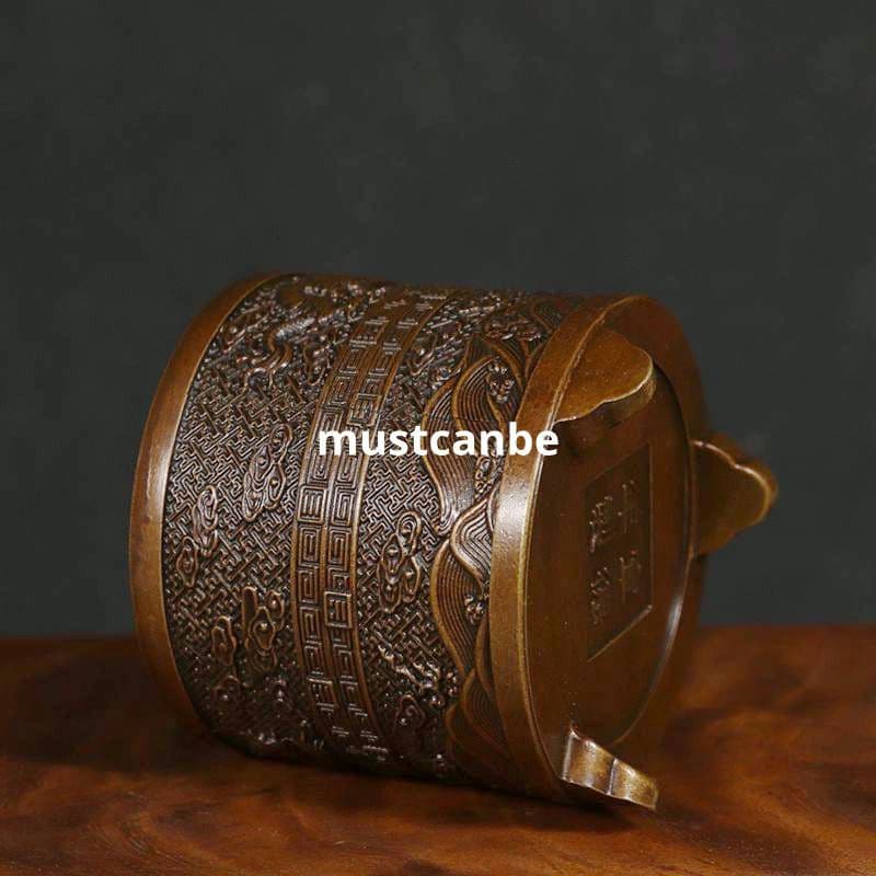 銅製 香炉 龍鳳香炉 茶室 書斎 薫香炉 工芸品 置物 美術品