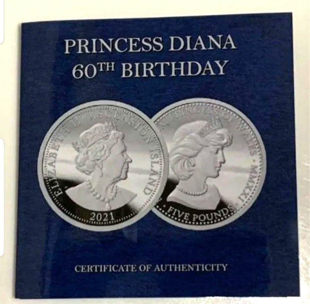 2021 アセンション島5オンス銀貨ダイアナ妃PCGS PR70DCAM FDI
