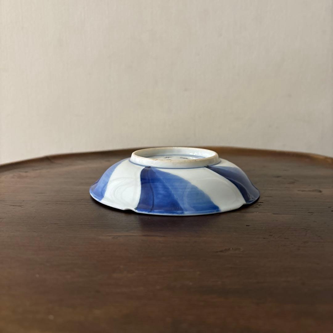 古伊万里染付 捻り文 皿 江戸 明治 アンティーク 酒器 白洲正子 白磁