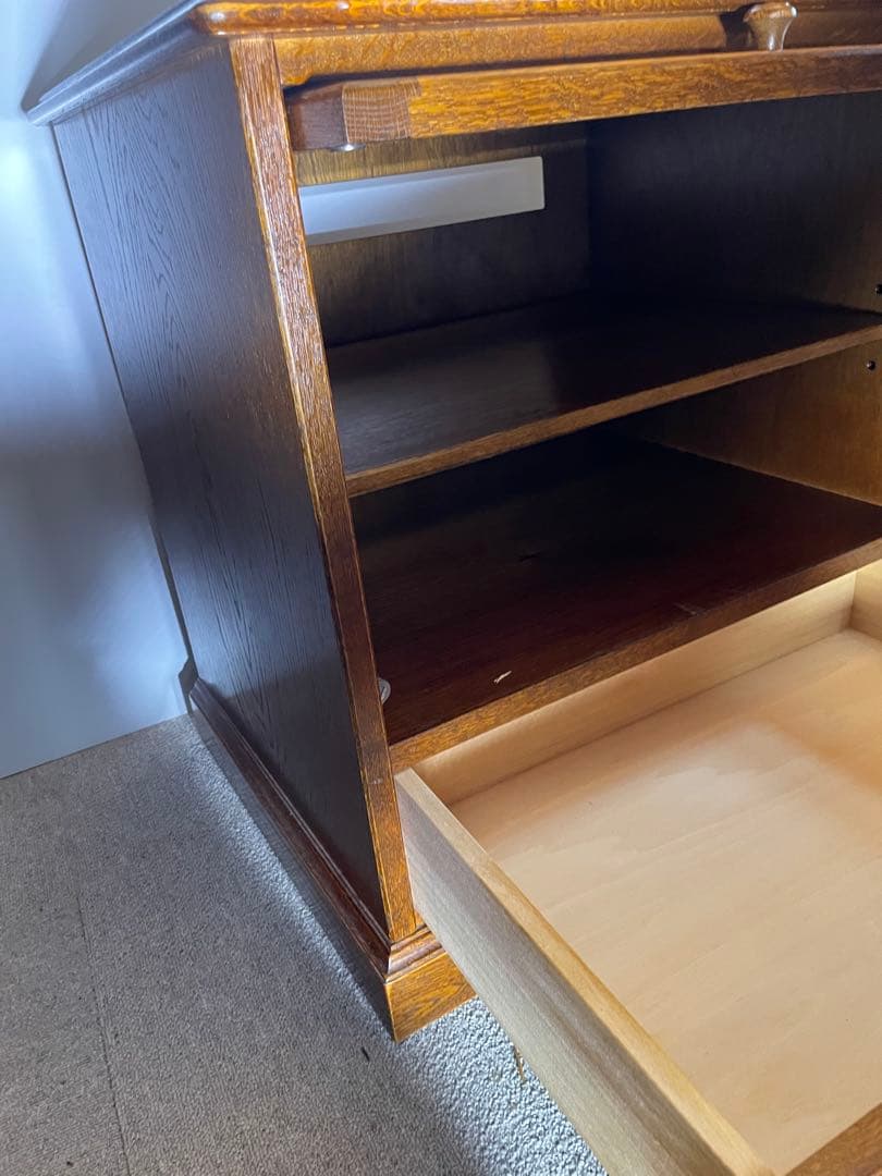 美品 三越家具 ブルージュ 英国スタイル アールヌーボー フラップ式