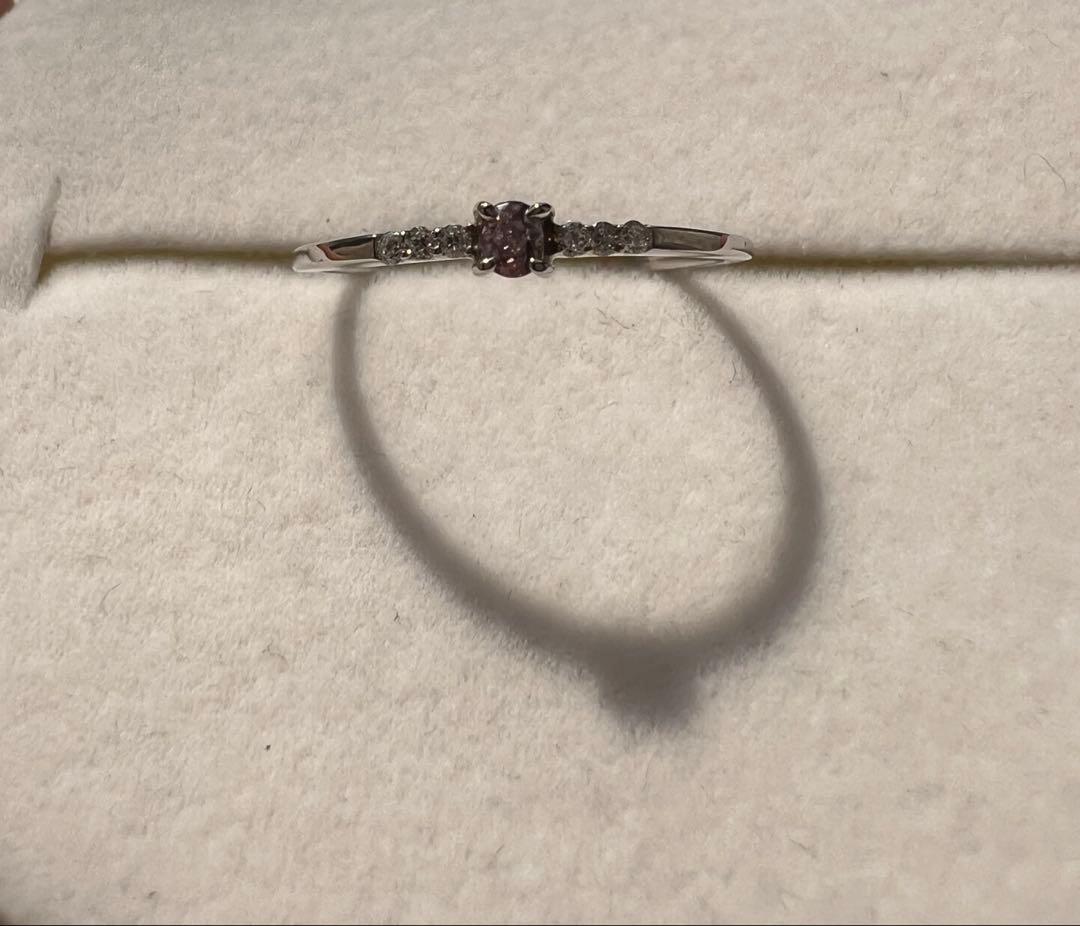 pt900 ピンクダイヤ　リング