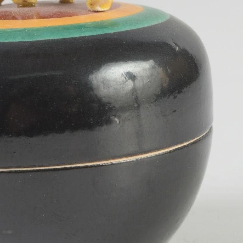 茶道具 萬古焼 加賀瑞山造 干支寅香合 共箱 V 9693