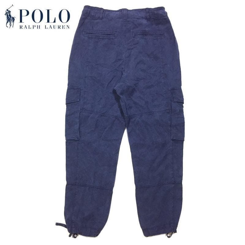 極美品￥37,400 ポロラルフローレン リネンブレンド ツイル カーゴ パンツ