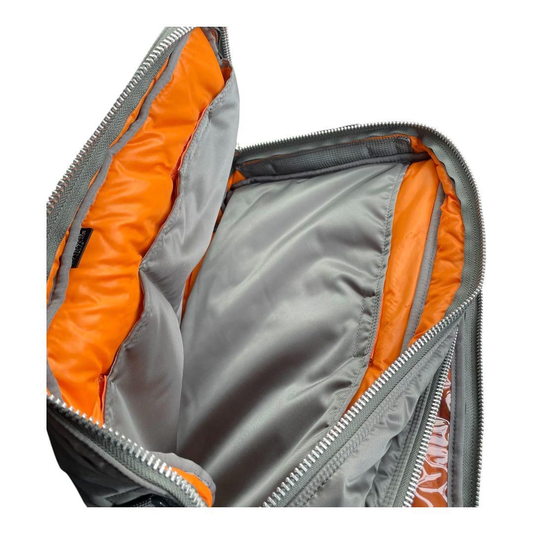 極美品 PORTER ポーター タンカー シルバーグレー 3WAYバック　2層式