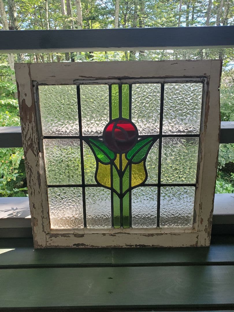 アンティークステンドグラス窓