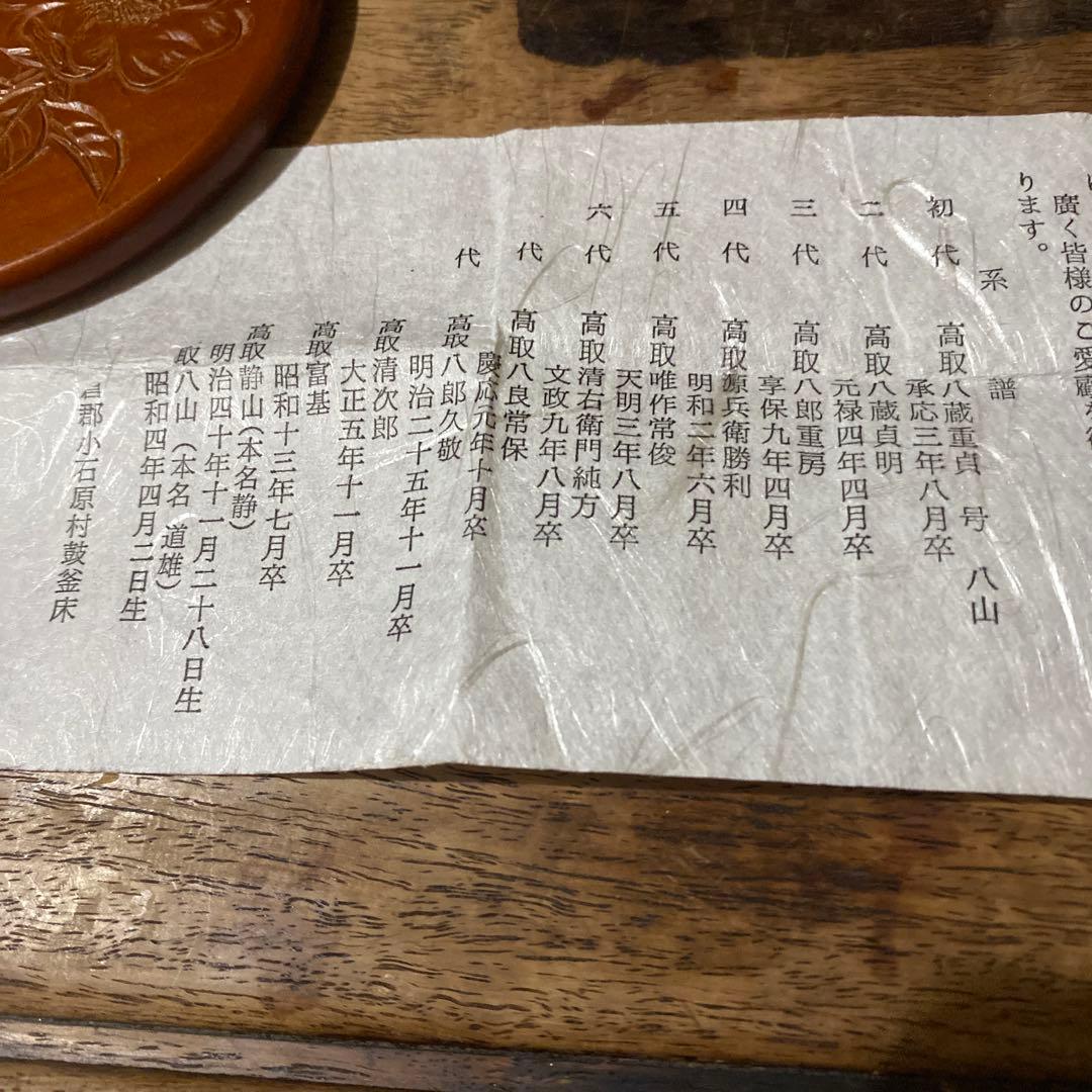 値下げ 高取焼の栞あり 高取茶入 高取焼宗家 十二代八山造 肩付き