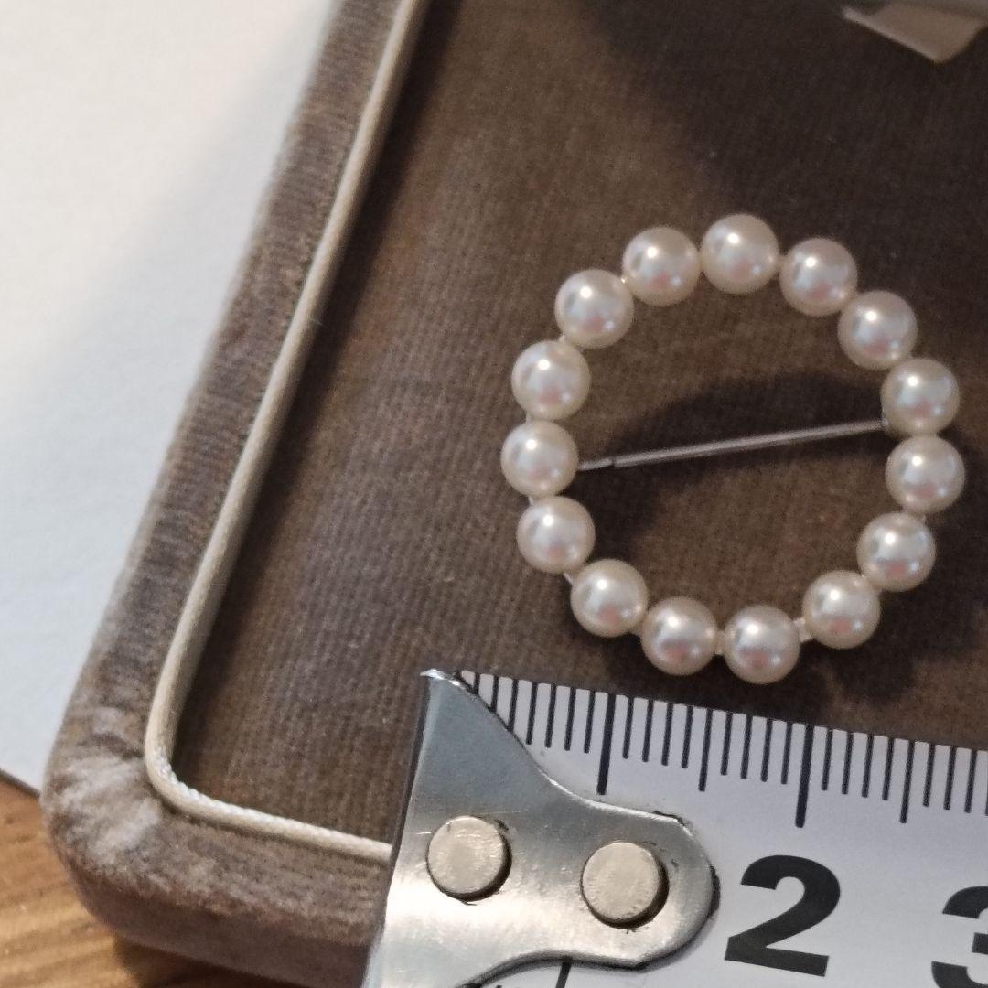 ミキモト ブローチ パール サークル フォーマル 箱なし～