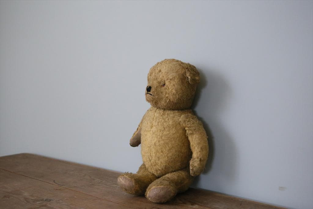 英国アンティークテディベア/くまのぬいぐる/熊オブジェ/ブラウン茶色