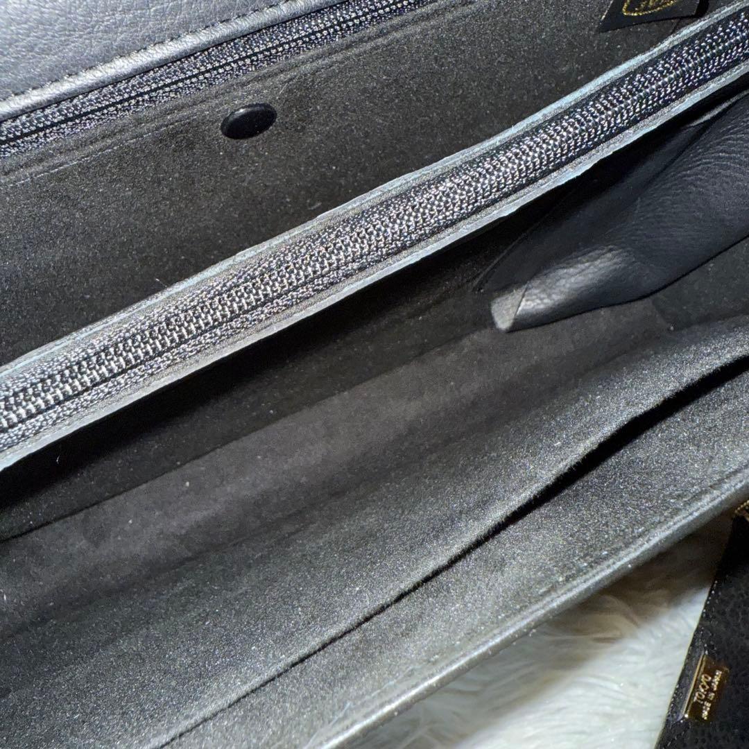 ⭐️新品⭐️　JRA　エレファントレザー　ハンドバッグ　ダイヤル錠　ブラック　象革