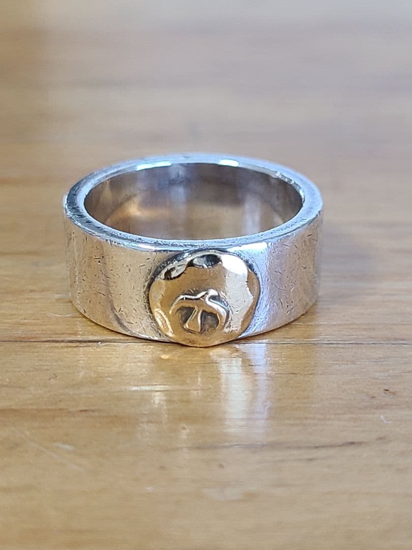 goro's ゴローズ 平打ちリング 11～12号 斜め飛び ピンキーリング