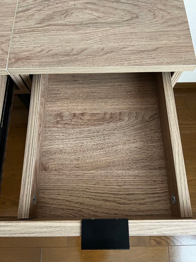 LOWYA ロウヤ　ラタン調コンソールデスク　ナチュラルウッド パソコンデスク