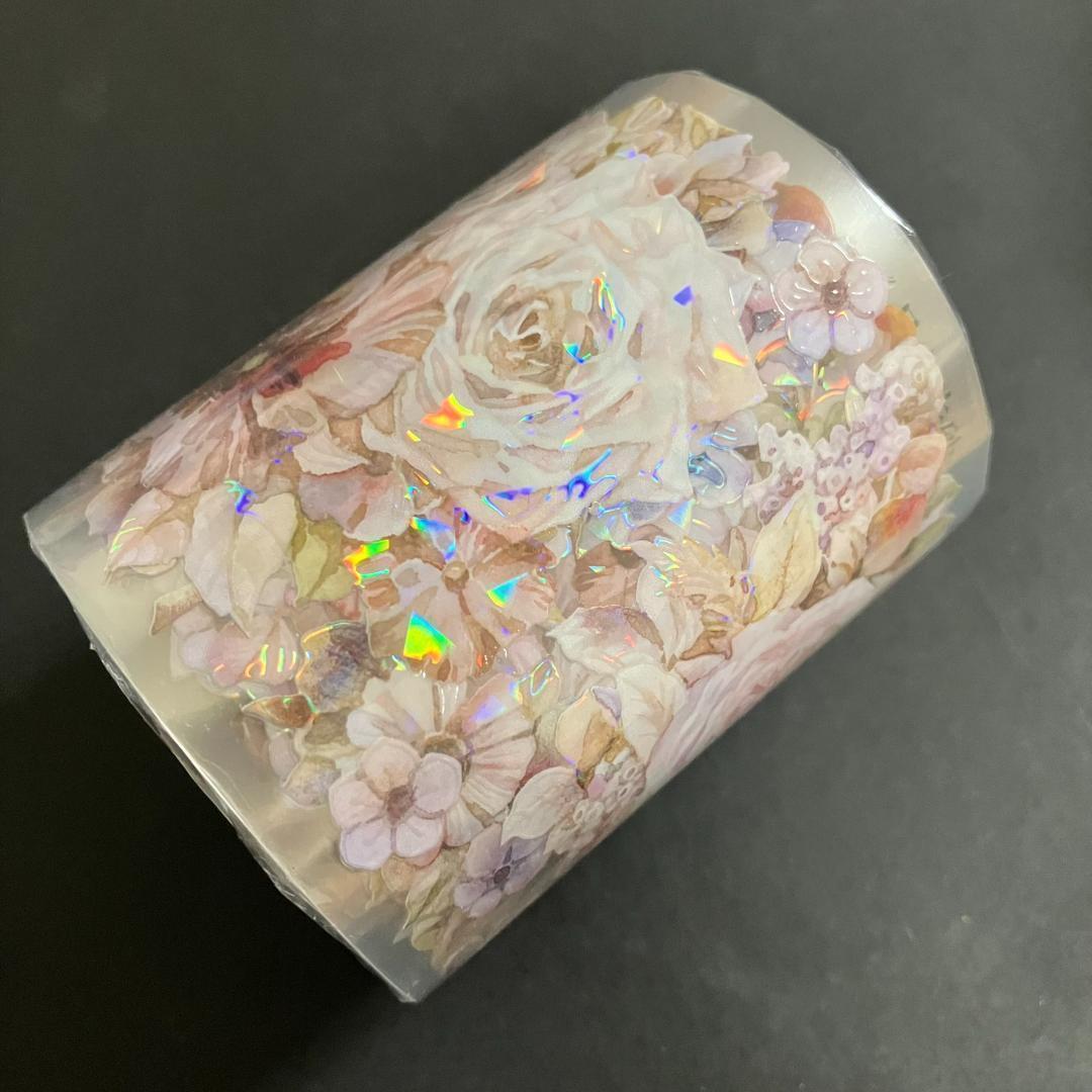 海外マステ巻き 人物背景花蝶 装飾コラージュ 台湾マスキング