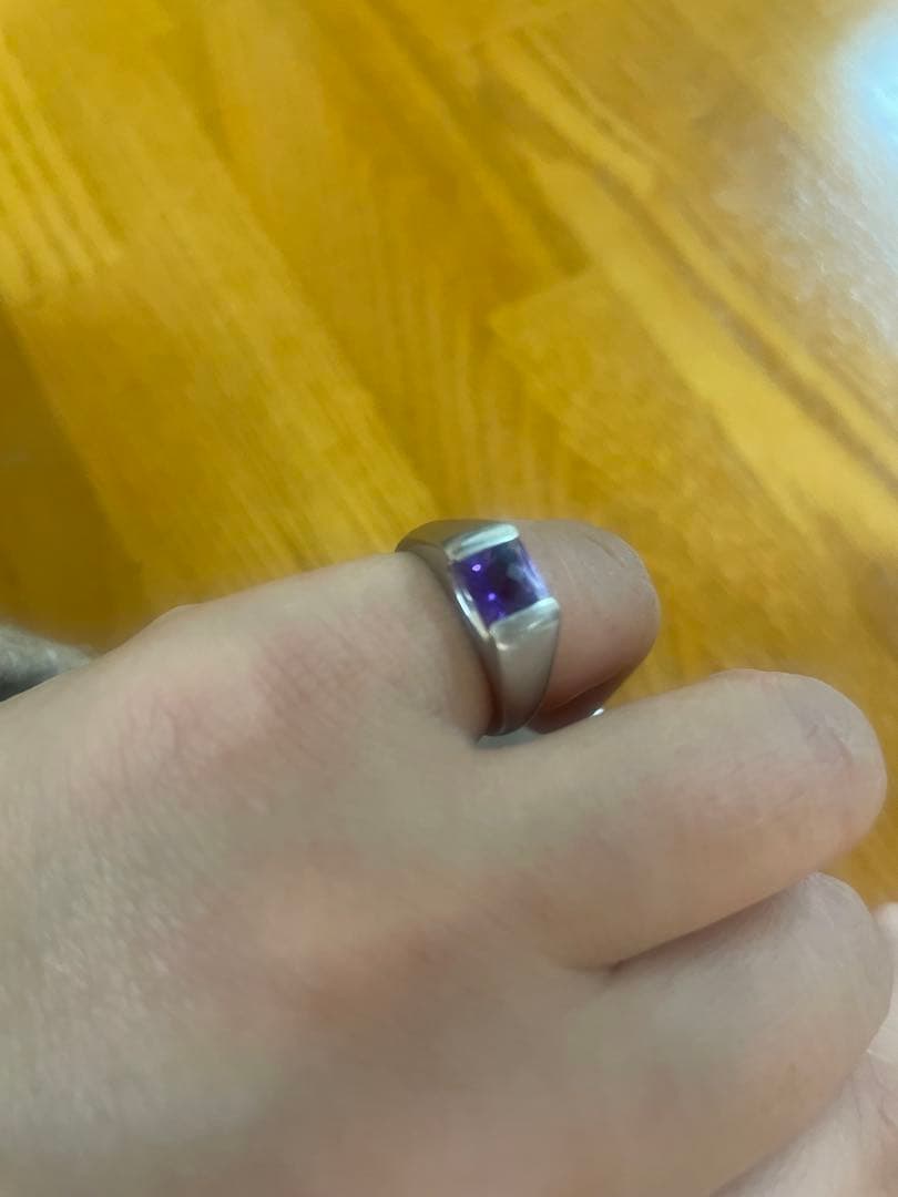 あ*3様 k18wg アメジストリング　5.6g