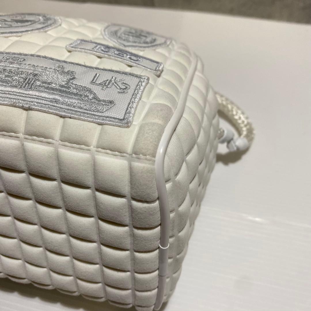 【希少】L4K3 レイク　マカロンバッグ　2WAY 　ホワイト　パッチ　完売品