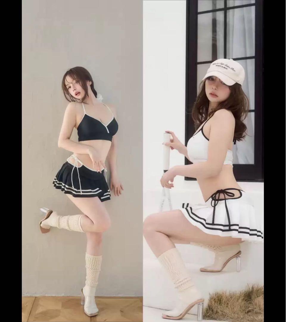 【即日発送】andmary Coco pleats swimwear ホワイト