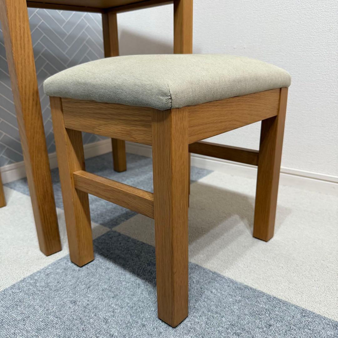 無印良品 ドレッサー 鏡台 コンパクト オーク材 北欧 椅子付き