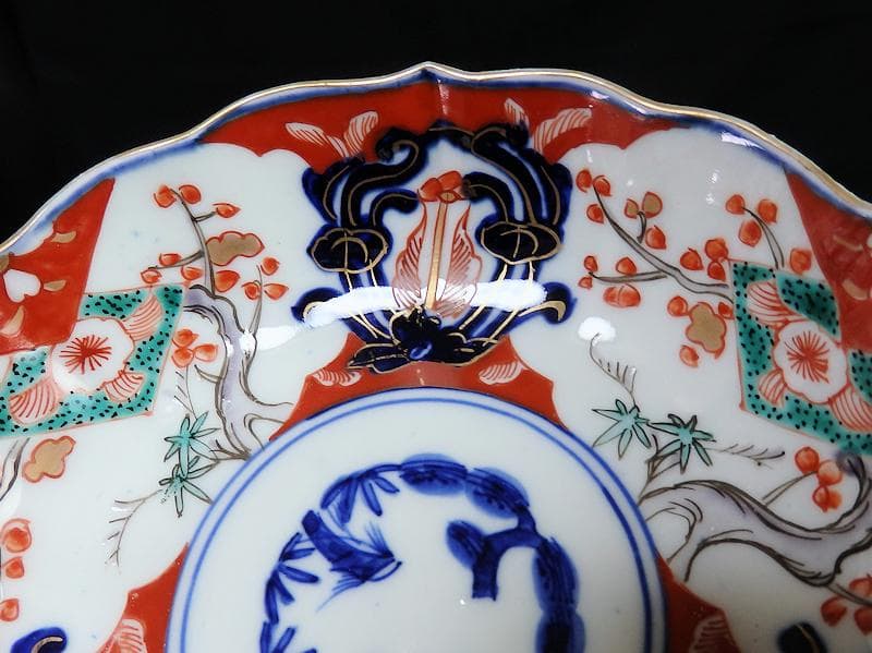 古伊万里　色絵　松竹梅の図　膾皿　５枚　3162AS-CGf