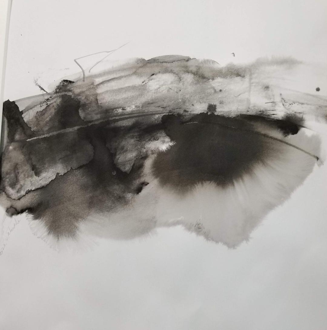 モノクロ絵画　抽象画　アート　B2サイズ　インテリア　モデルルーム