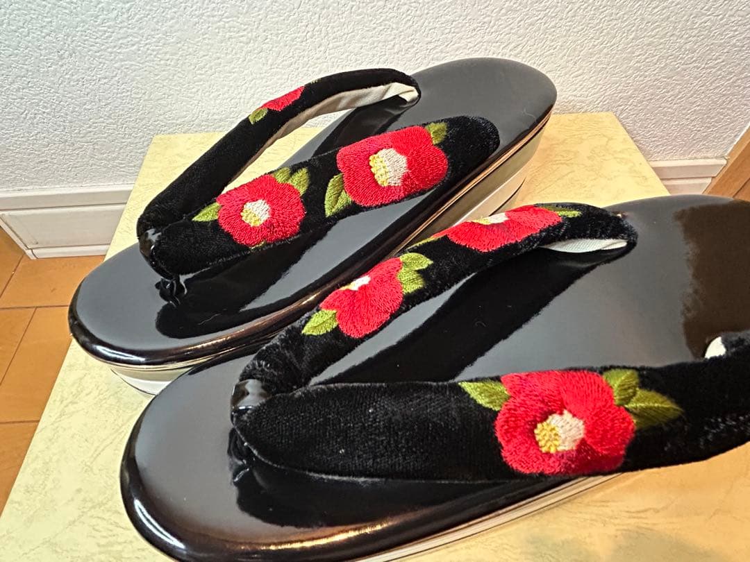 草履バッグセット 成人式 振袖　椿　つばき　草履　バック　24cm