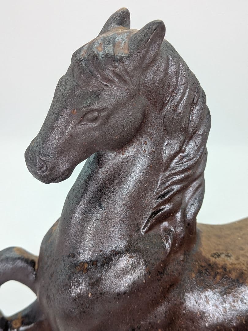 山麓窯 中村朝男 備前焼 午置物 共箱共布栞 干支置物 午年