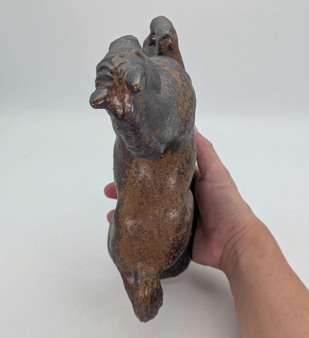 山麓窯 中村朝男 備前焼 午置物 共箱共布栞 干支置物 午年