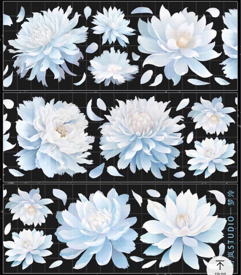 海外 PETテープ マスキングテープ フラワー