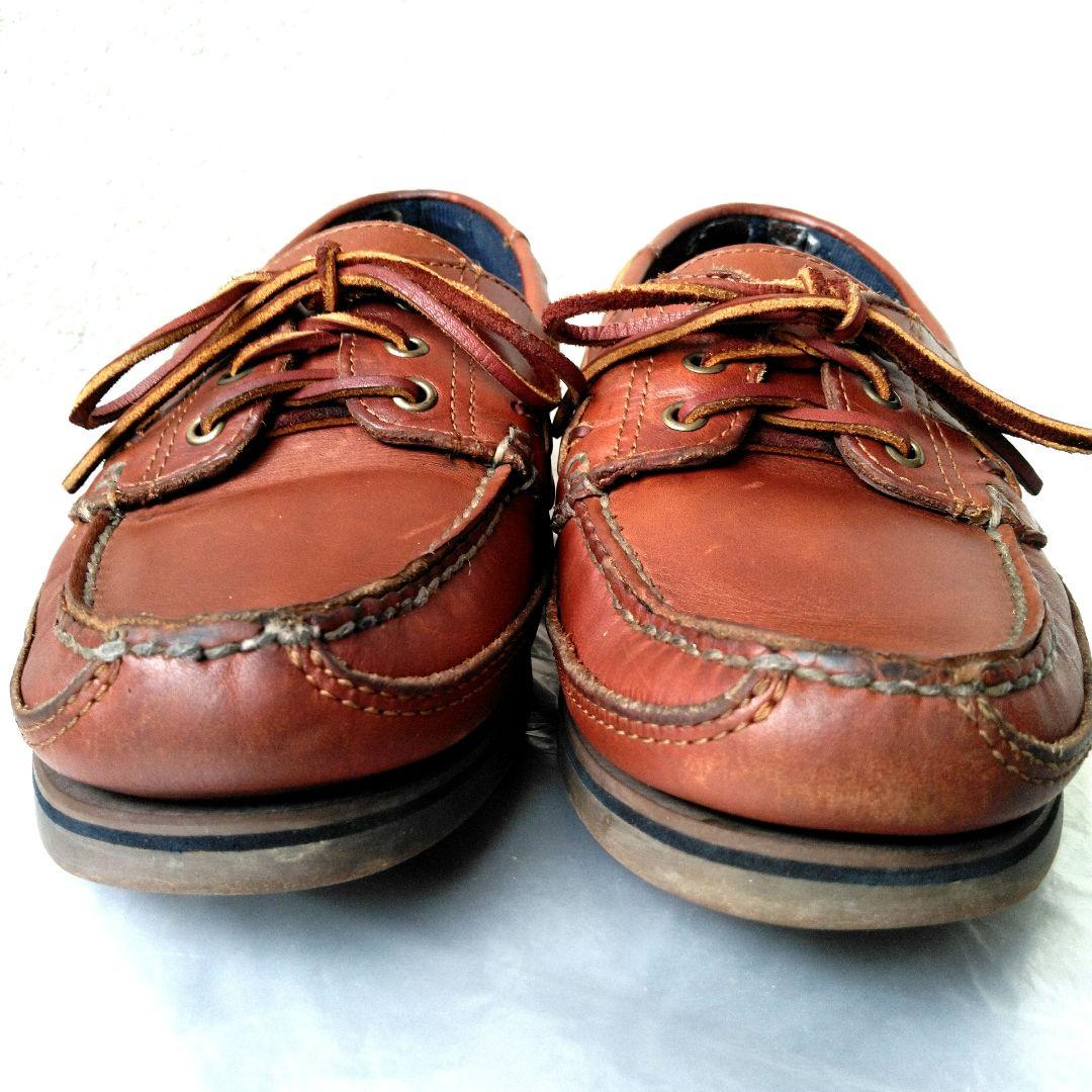 革質良好! ラルフローレン　ポロスポーツ　デッキシューズ　ブラウン　9D