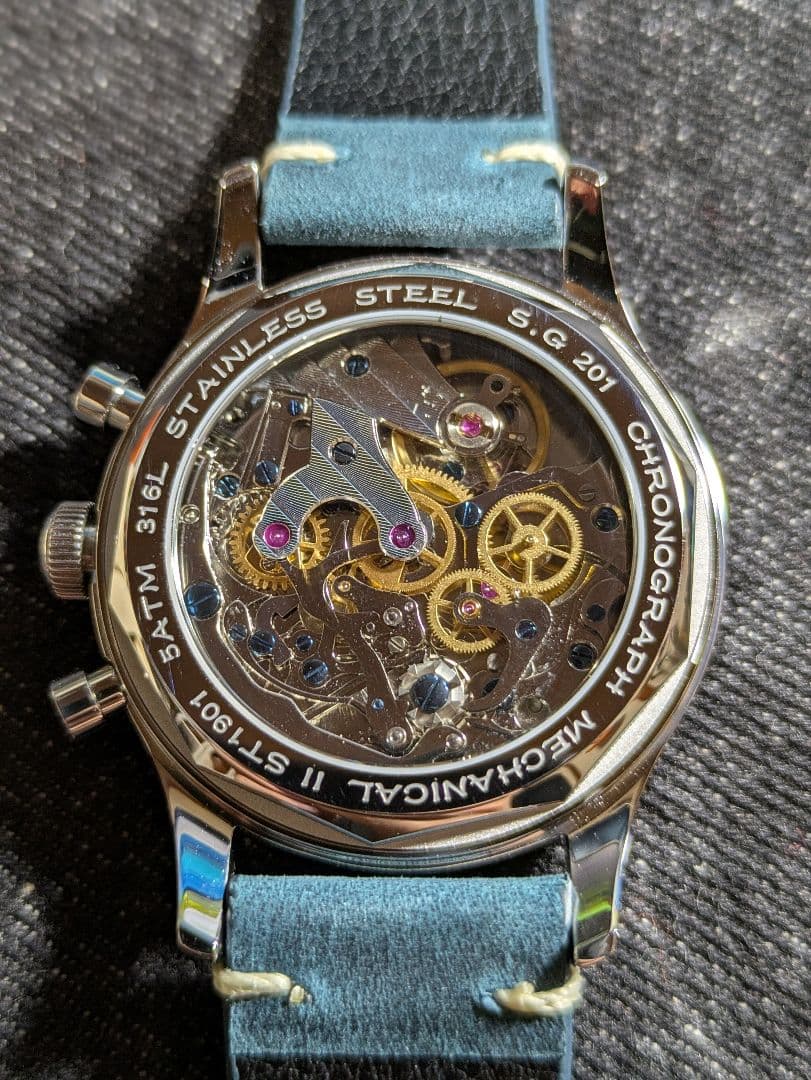 Sugess メカニカル クロノグラフ 腕時計