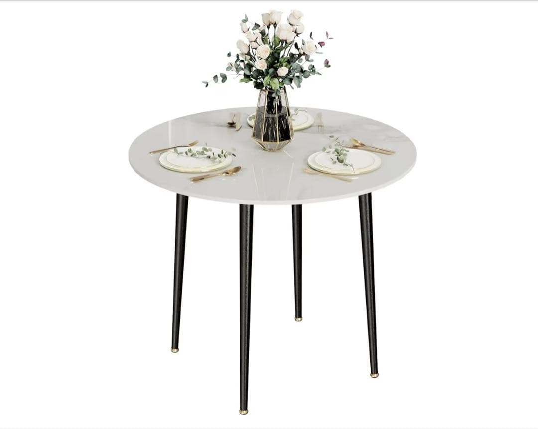 大理石調　直径80㎝　ダイニングテーブル