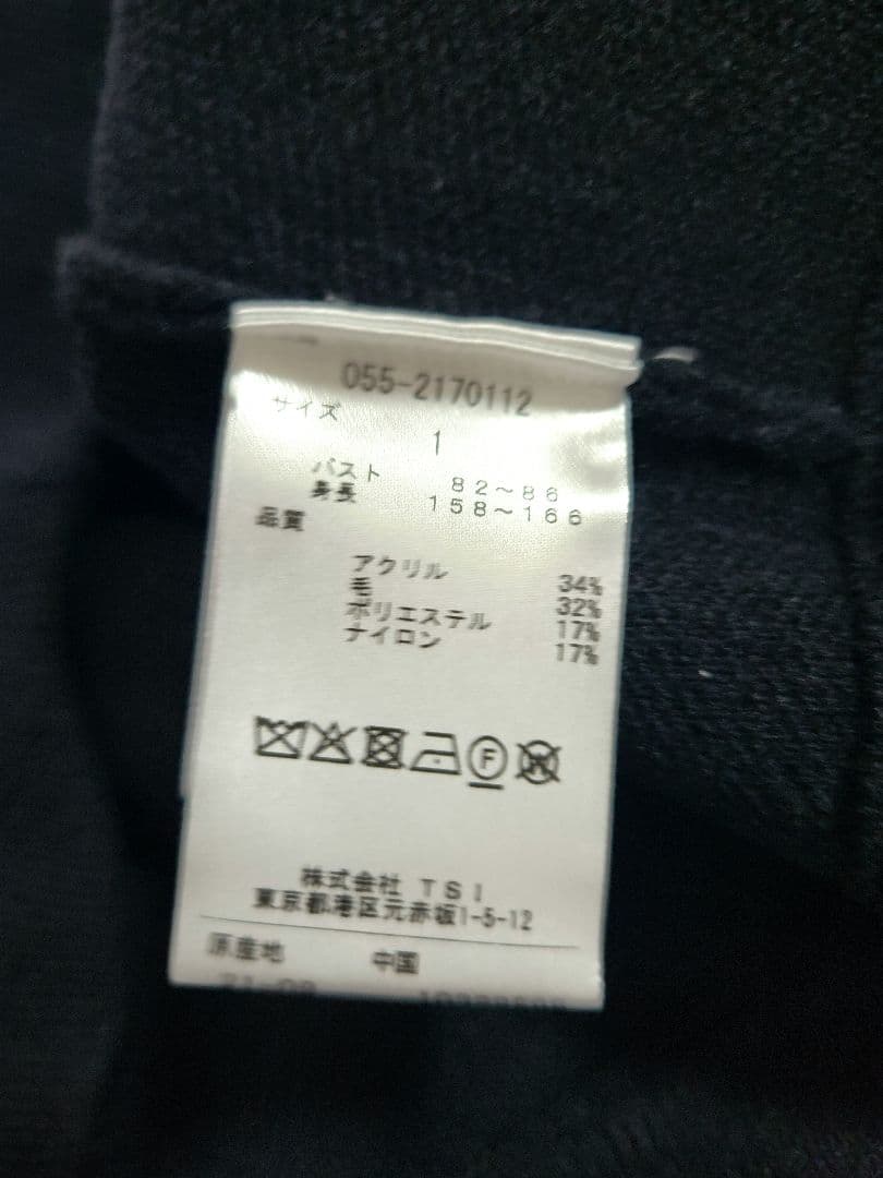 PEARLY GATES　パーリーゲイツ　背中ロゴ刺繍　肉厚ウールニットパーカー