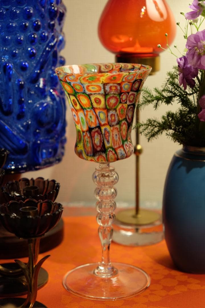 吹きガラス ワイングラス 民藝/茶碗/江波冨士子/黒木国昭/藤田喬平